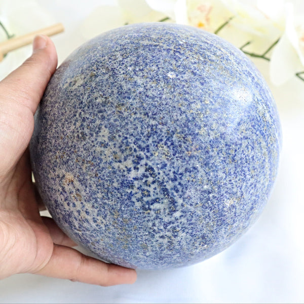 Large Light Blue Lapis Lazuli Sphere (5.9 inch, 11 lbs)