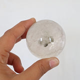 Clear Quartz Sphere: Crystal Healing, Rainbow Inclusion