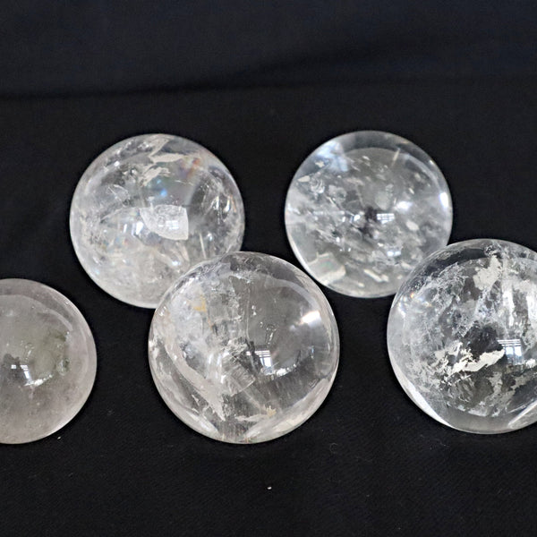 Clear Quartz Sphere: Crystal Healing, Rainbow Inclusion