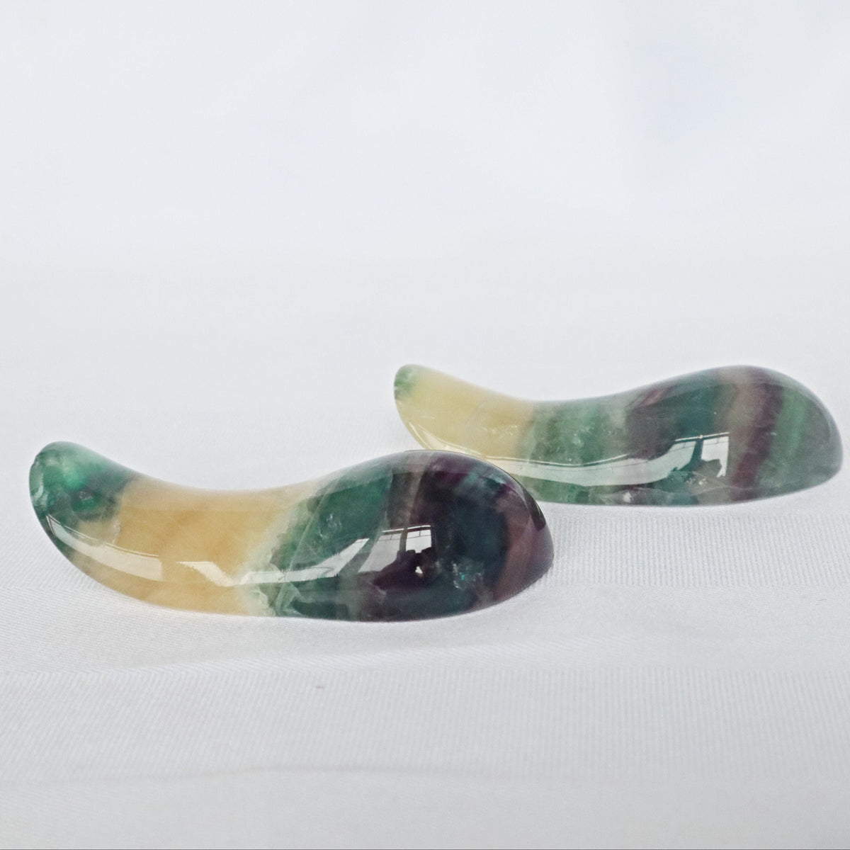 Rainbow Fluorite Massage Wand: Meditation Crystal Stone Gift