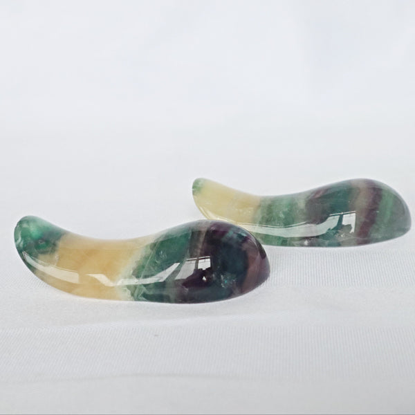 Rainbow Fluorite Massage Wand: Meditation Crystal Stone Gift