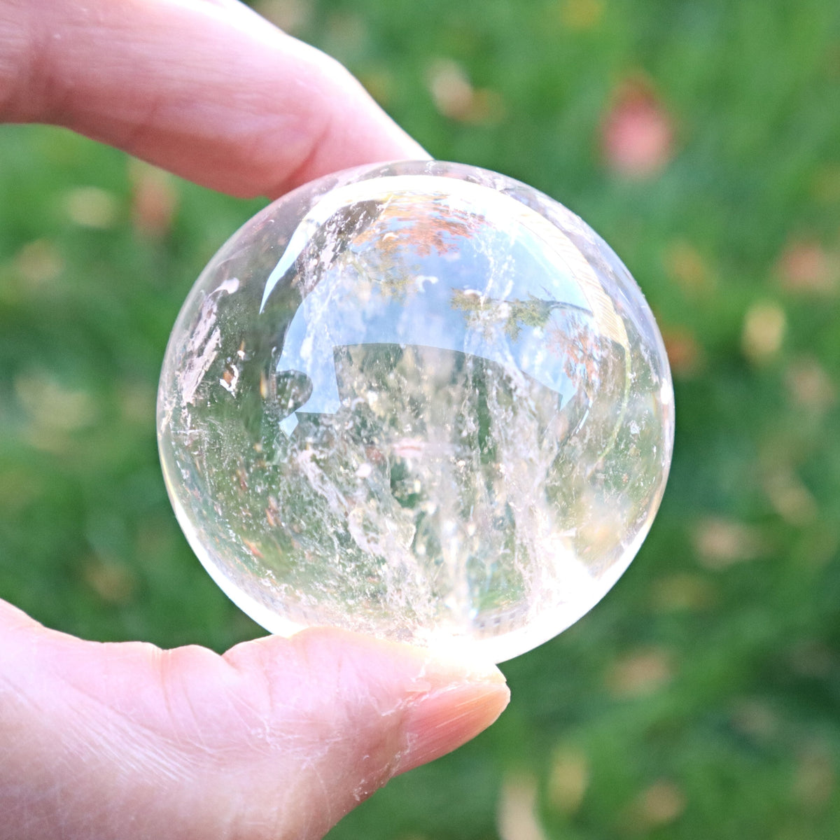 Clear Quartz Sphere: Crystal Ball, Healing Stone