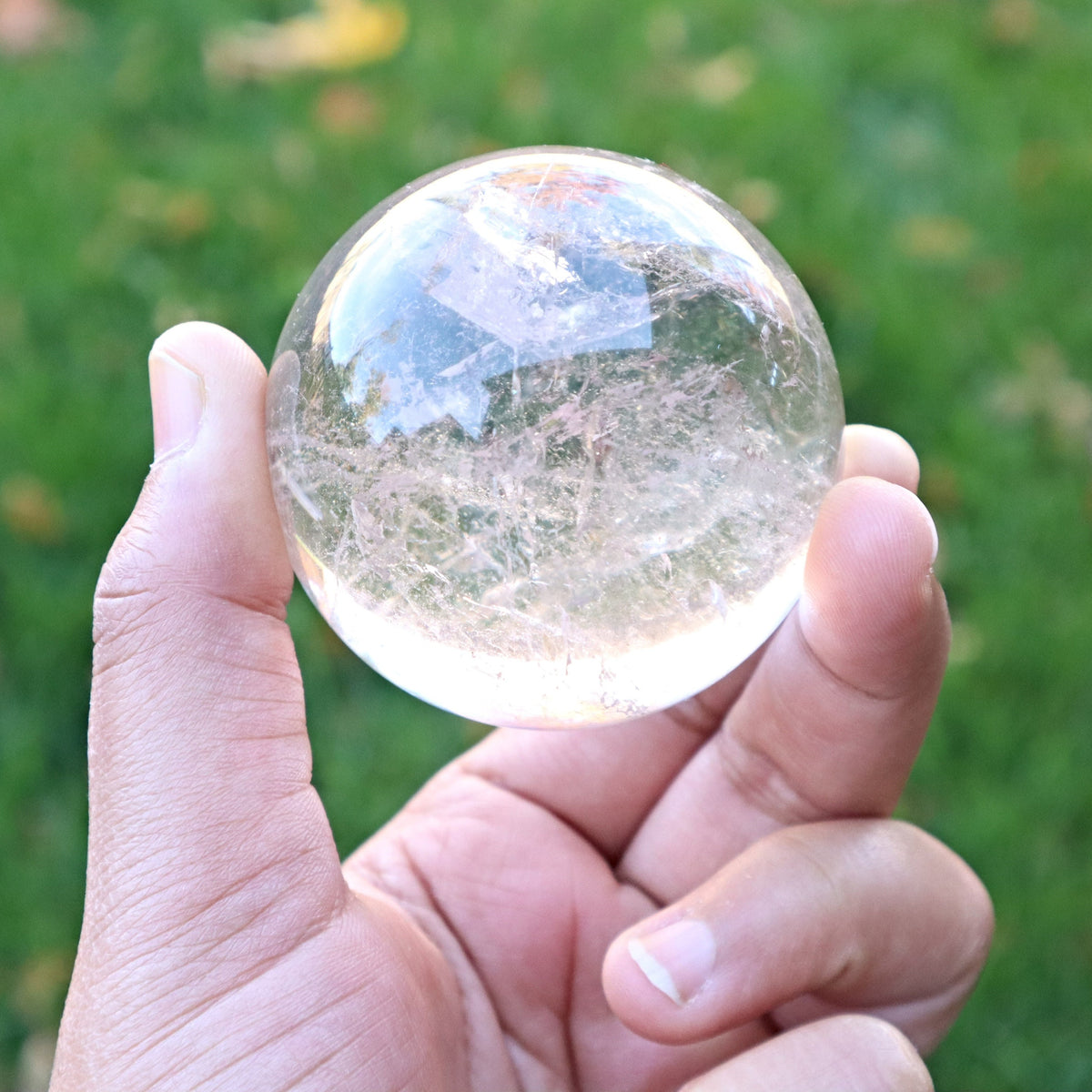 Clear Quartz Sphere: Crystal Ball, Healing Stone