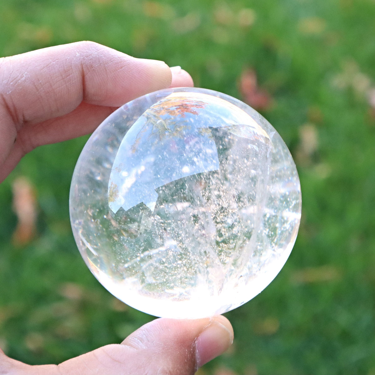 Clear Quartz Sphere: Crystal Ball, Healing Stone