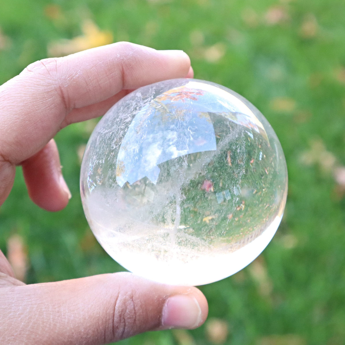 Clear Quartz Sphere: Crystal Ball, Healing Stone