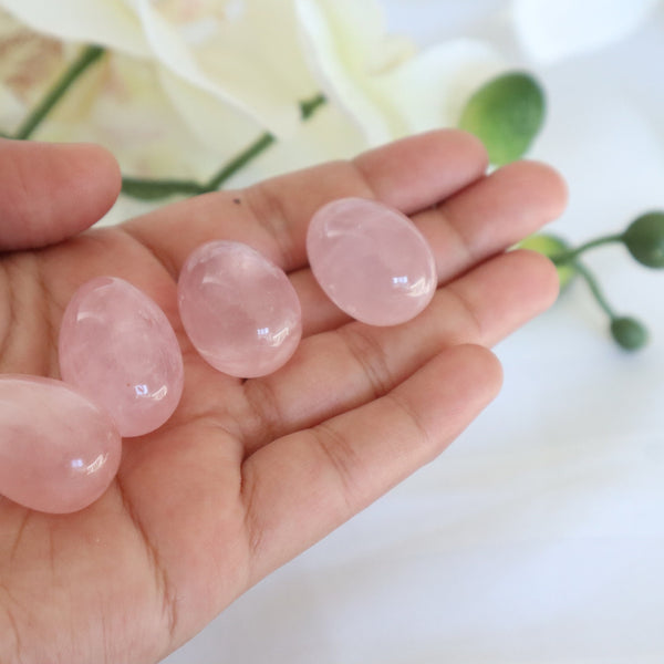 Natural Rose Quartz Egg: Mental and Emotional Wellness Stone