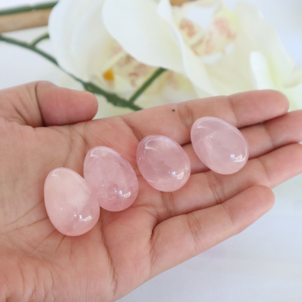 Natural Rose Quartz Egg: Mental and Emotional Wellness Stone
