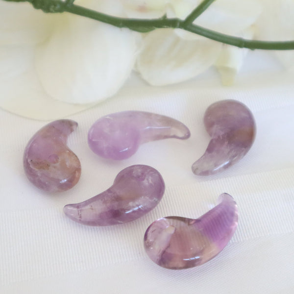 Amethyst Magatama, Amethyst Stone, Mental and Emotional Wellness Gift