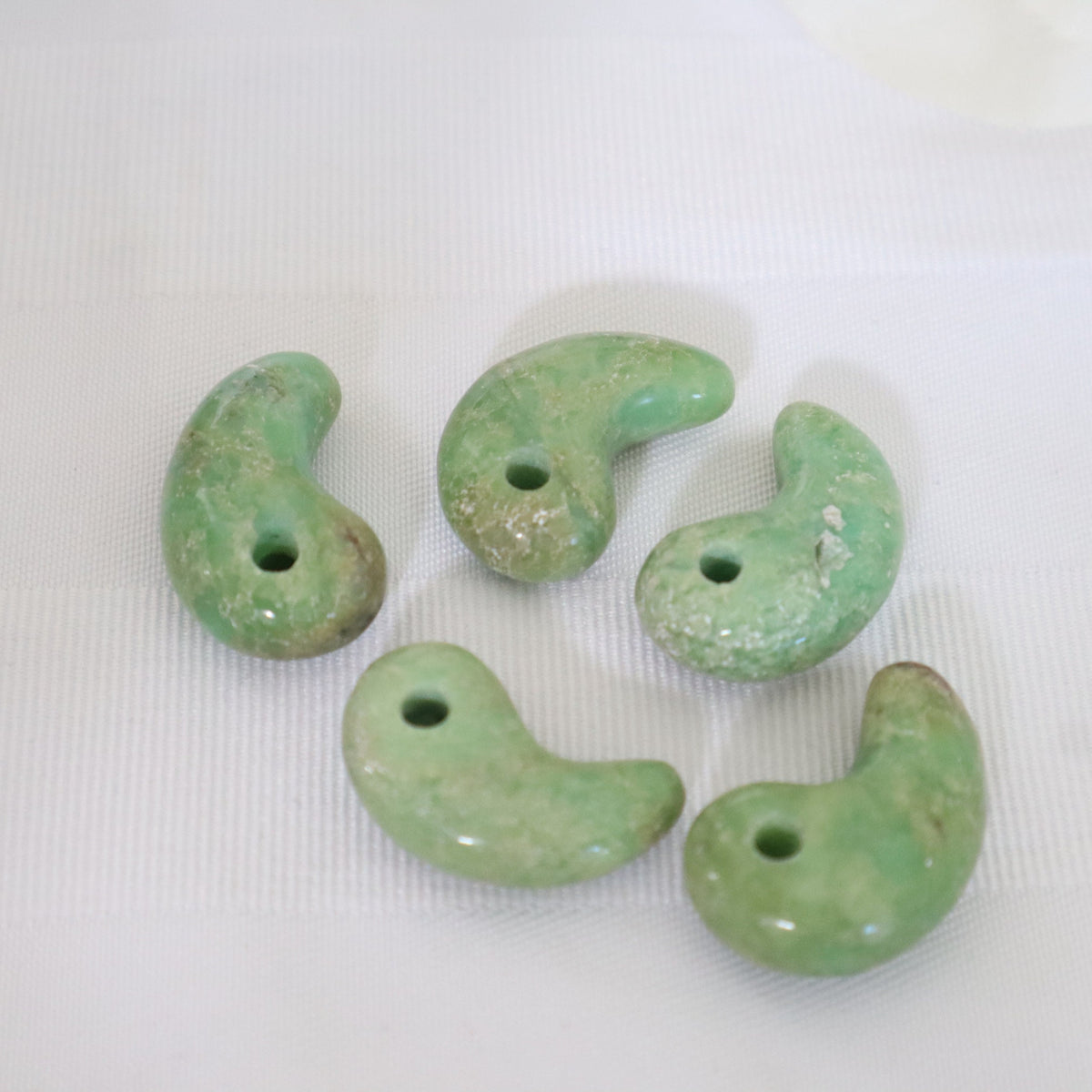 Chrysoprase Magatama: Green Crystal Japanese Charm