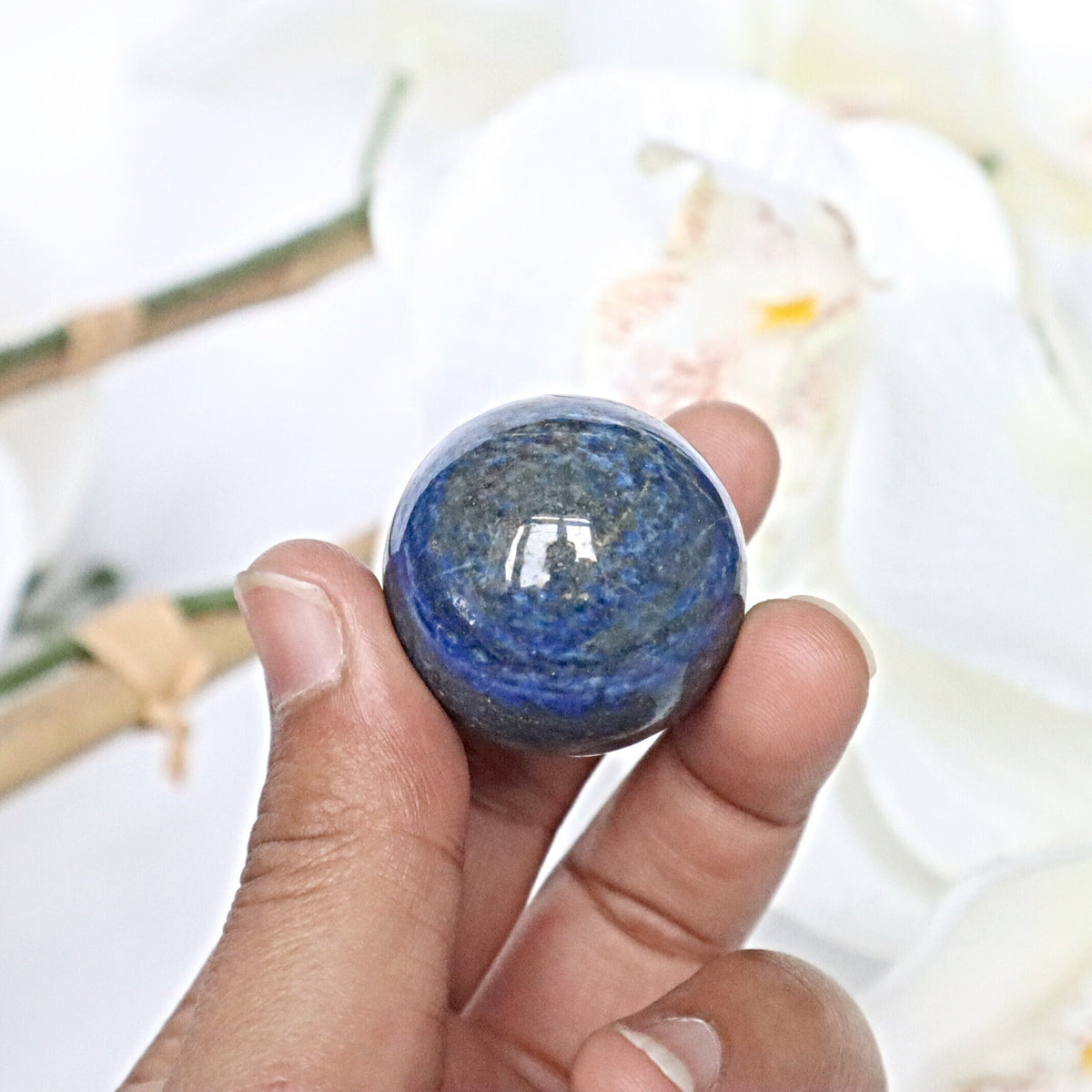 Lapis Lazuli Sphere 30mm, Third Eye Crystal, Throat Chakra Crystal
