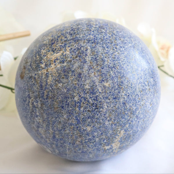 Large Light Blue Lapis Lazuli Sphere (5.9 inch, 11 lbs)