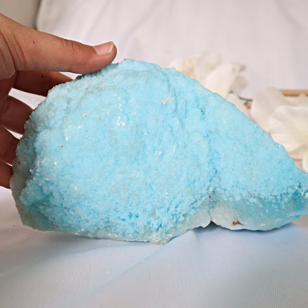 Large Raw Blue Aragonite Mineral Specimen | Calming Crystal Stone