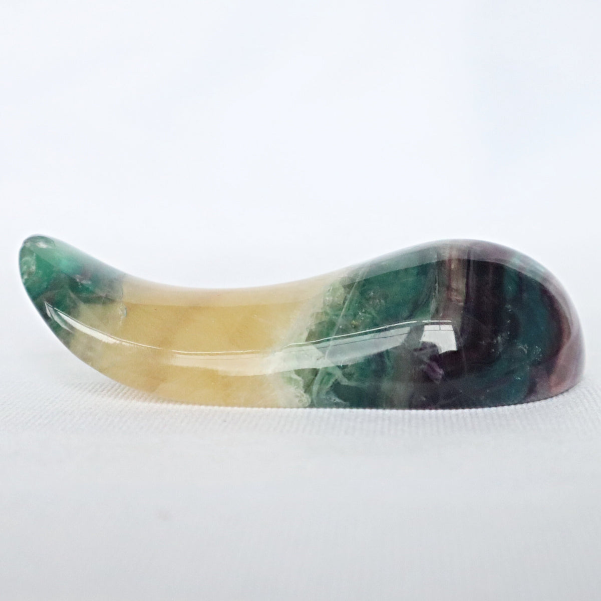 Rainbow Fluorite Massage Wand: Meditation Crystal Stone Gift