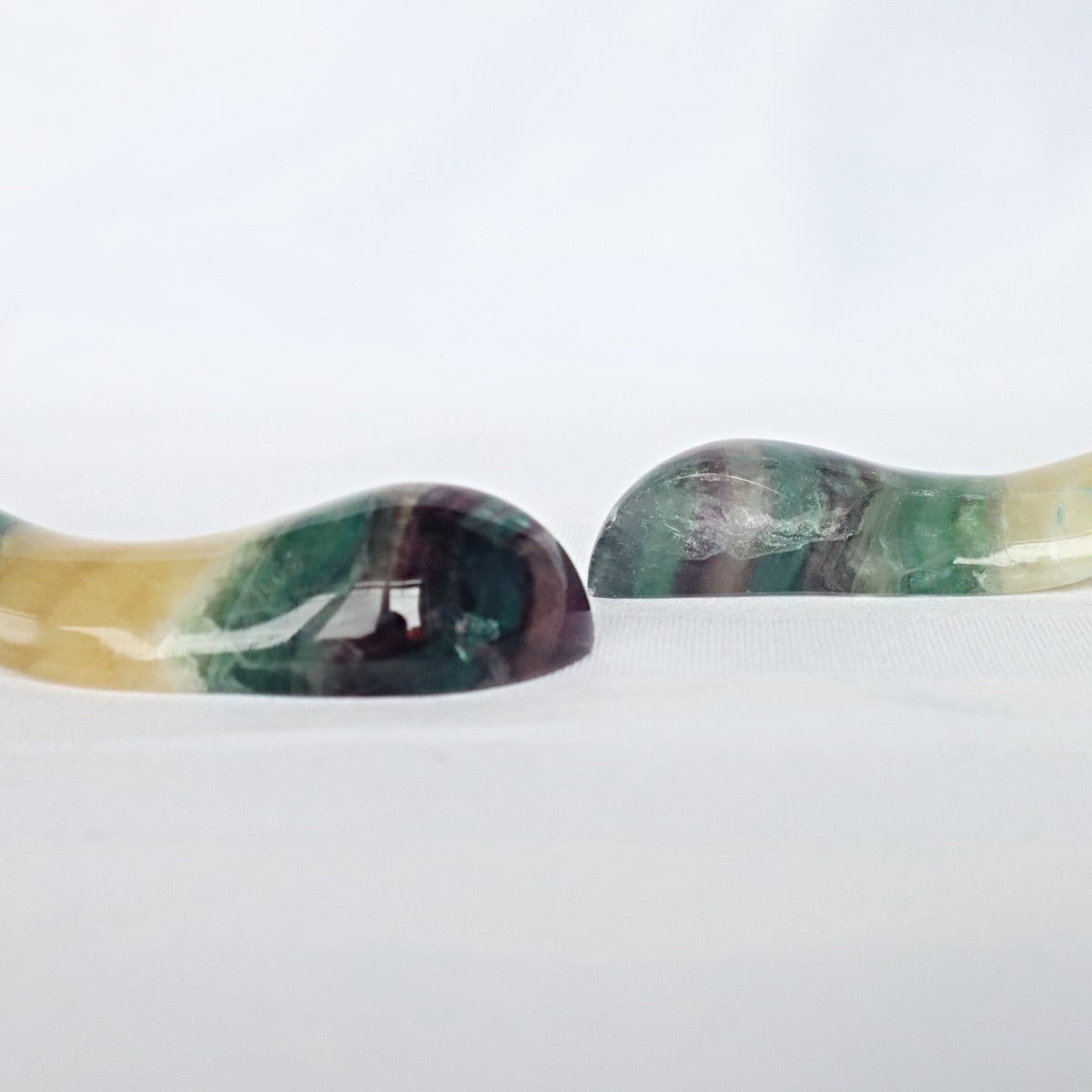 Rainbow Fluorite Massage Wand: Meditation Crystal Stone Gift