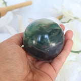 Green Fluorite Sphere: Reiki Healing Crystal (2.2 inch/58mm)