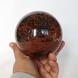 Mahogany Obsidian Sphere: Volcanic Healing Stone (3.5 inches)