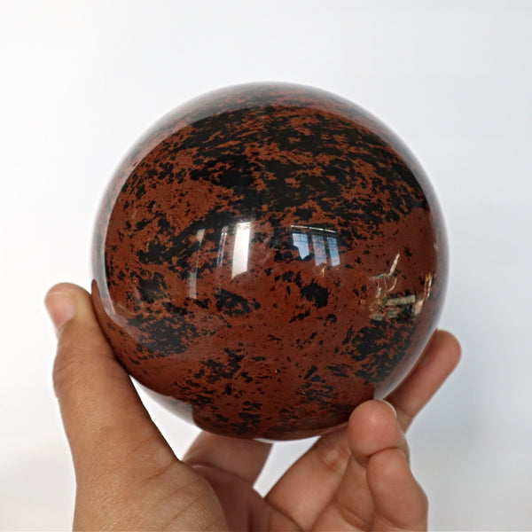 Mahogany Obsidian Sphere: Volcanic Healing Stone (3.5 inches)