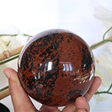 Mahogany Obsidian Sphere: Volcanic Healing Stone (3.5 inches)