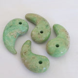 Chrysoprase Magatama: Green Crystal Japanese Charm
