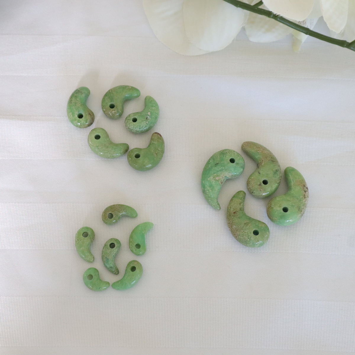 Chrysoprase Magatama: Green Crystal Japanese Charm