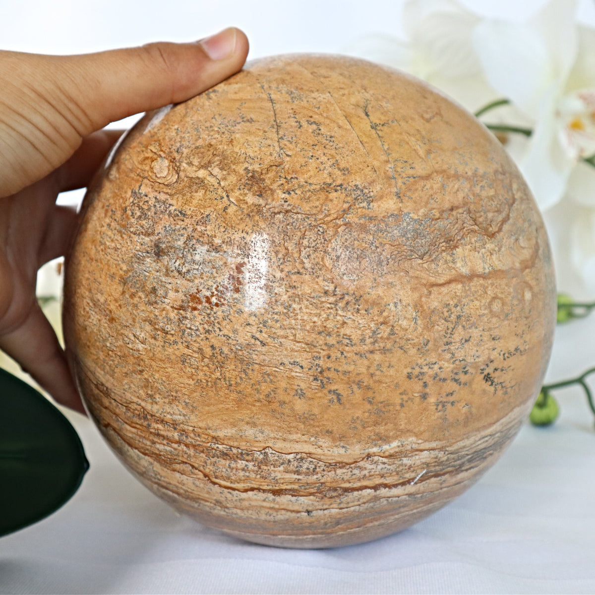 Large Picture Jasper Sphere 10.8 Lb 6.1 inches