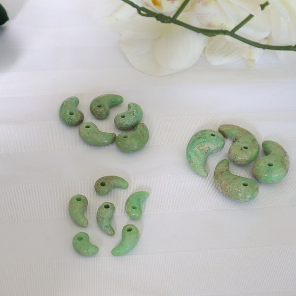 Chrysoprase Magatama: Green Crystal Japanese Charm