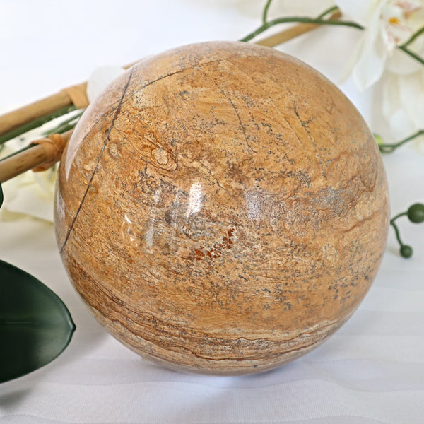 Large Picture Jasper Sphere 10.8 Lb 6.1 inches