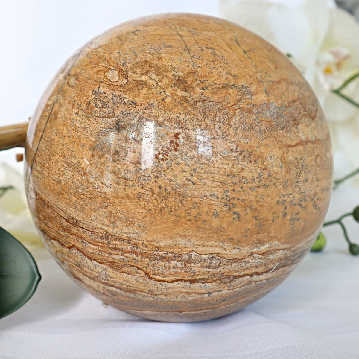 Large Picture Jasper Sphere 10.8 Lb 6.1 inches