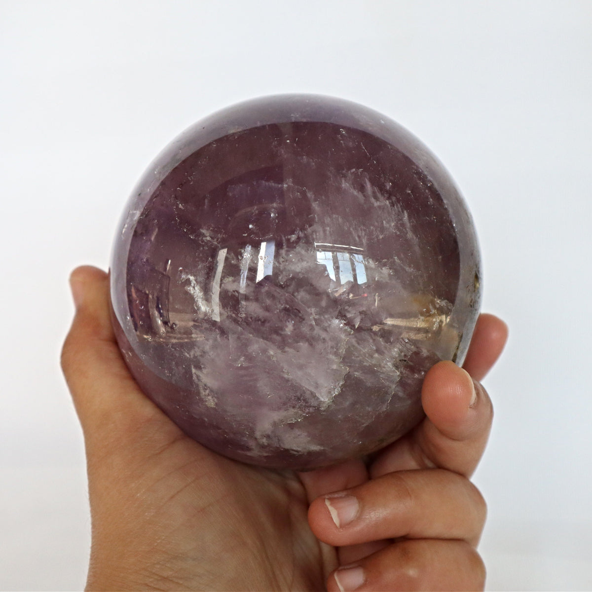 Large Amethyst Sphere with stand, Home Decor Crystal Wellness Gift, AS1
