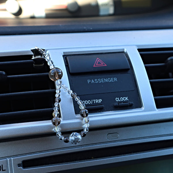 Smoky Quartz Charm for Phone and Car Vent Protection Crystal Accessory