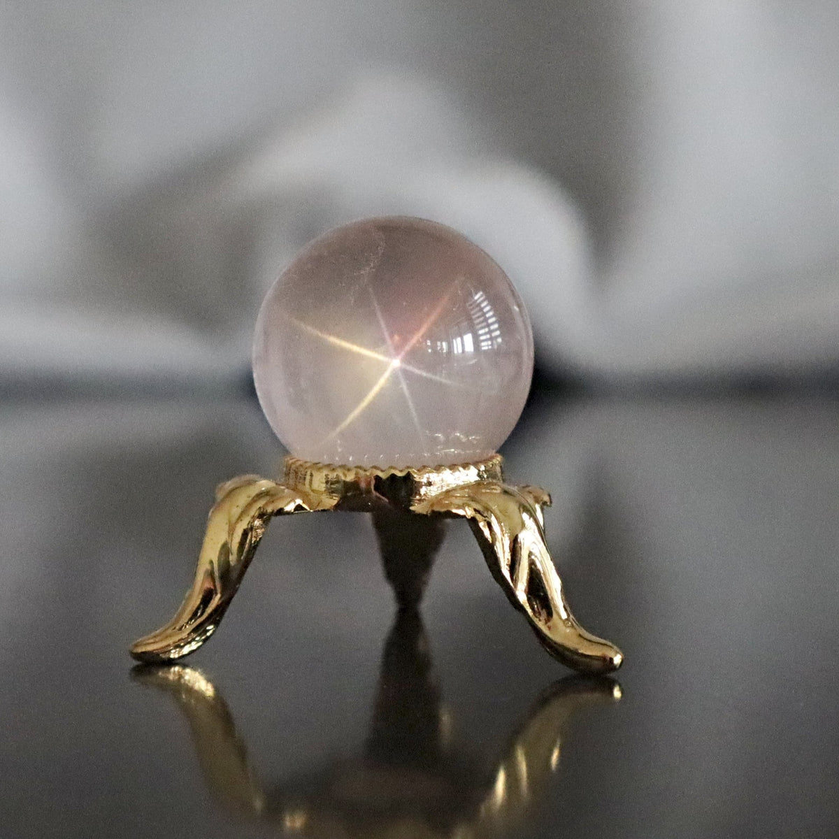 Madagascar Star Rose Quartz Sphere 21mm Gem Grade AAAA SR03