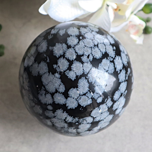 snowflake obsidian sphere