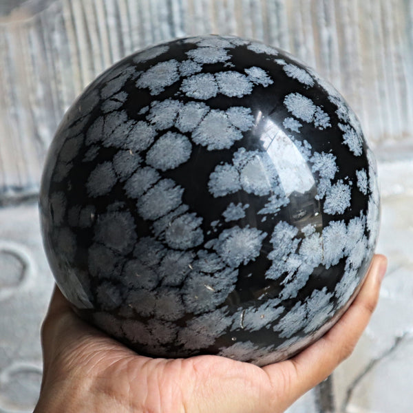 snowflake obsidian sphere