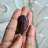 Japanese magatama in bloodstone crystal
