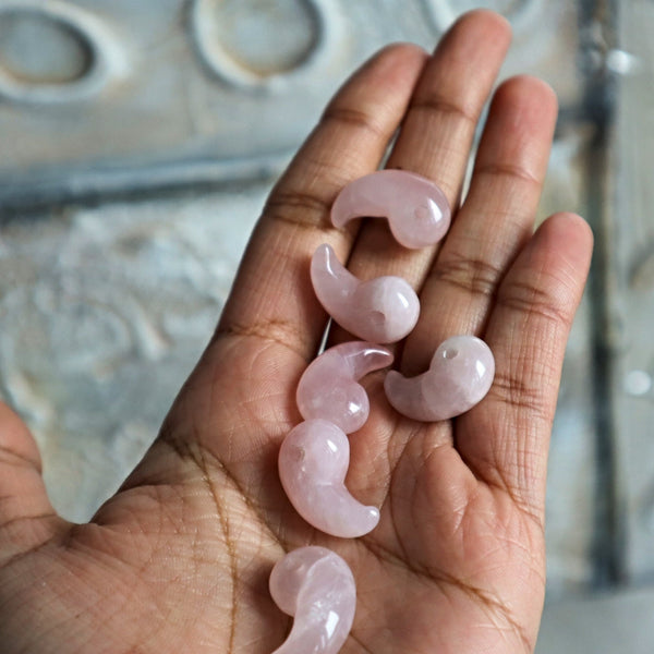 Rose Quartz Magatama Japanese Talisman