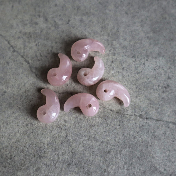 Rose Quartz Magatama Japanese Talisman
