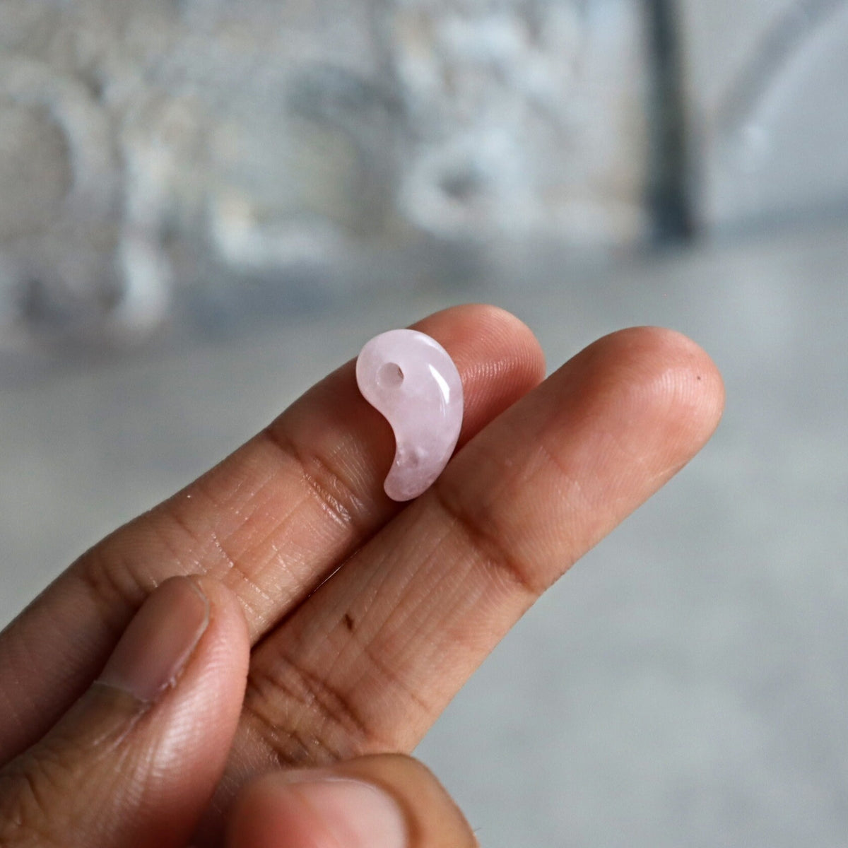 Rose Quartz Magatama Japanese Talisman