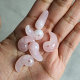 Magatama Rose Quartz , Tokonoma Display Accessory, Japanese Magatama Love symbol, Good Luck Decoration