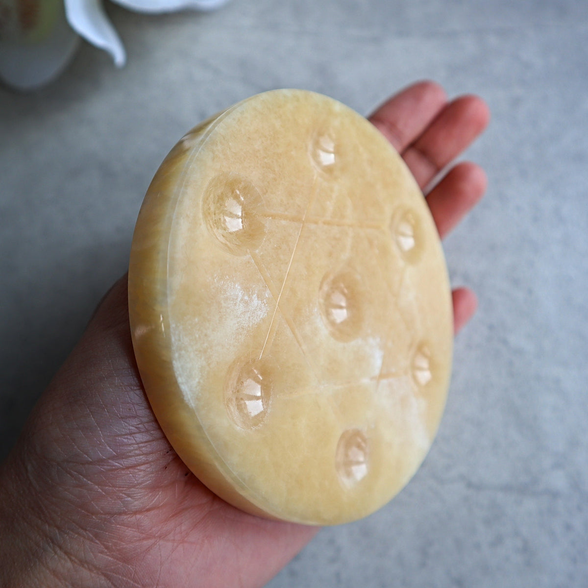 chakra healing calcite plate