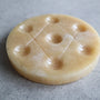 orange calcite crystal grid plate