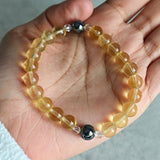 Yellow Fluorite crystal chakra bracelet