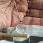 Rose Quartz Heart Pendant Necklace | Sterling Silver, Love & Healing