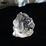 Hand Carved Clear Quartz Dragon: Feng Shui Decor Gift