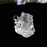 Hand Carved Clear Quartz Dragon: Feng Shui Decor Gift