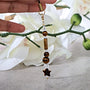 Phone and Car Charm Tiger Eye Star and Clear Quartz