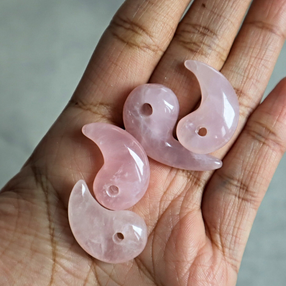 Rose Quartz Magatama Japanese Talisman