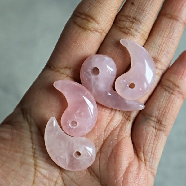 Rose Quartz Magatama Japanese Talisman