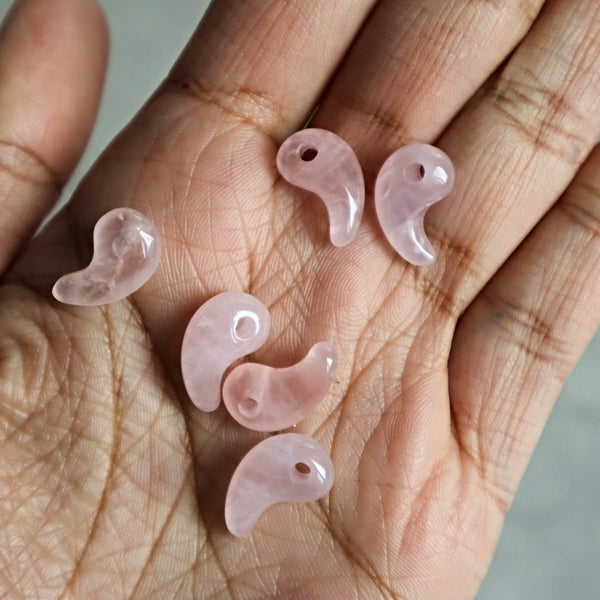 Rose Quartz Magatama Japanese Talisman