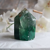 Feather Fluorite Tower Crystal for Focus, Energy Balance & Intuition, FTA