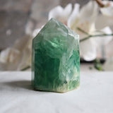 Feather Fluorite Tower Crystal for Focus, Energy Balance & Intuition, FTA